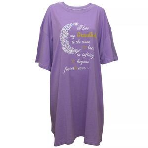 Metropolitan "I Love my Grandkids to the moon and back" Purple Nightshirt, M/L